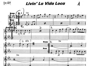 Livin'la Vida Loca sheet