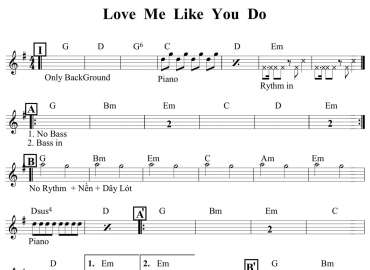 Love Me Like You Do sheet