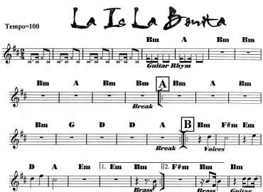 La Is La Bonita sheet