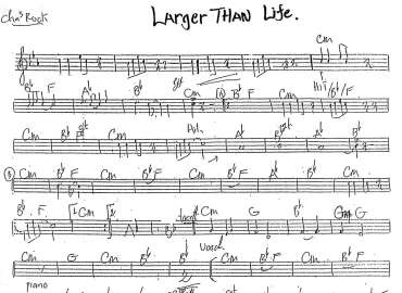Larger Than Life sheet