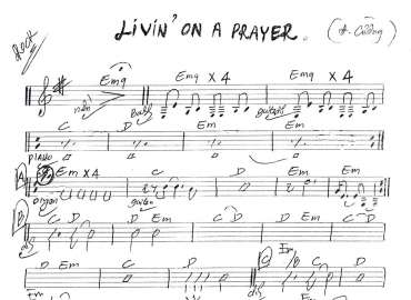 Livin'on A Prayer sheet