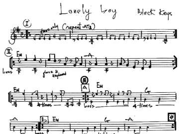 Lonely Boy sheet