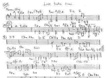 Love Take Time sheet