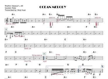 Ocean Melody sheet