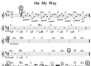 On My Way sheet