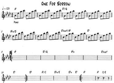 One For Sorrow sheet