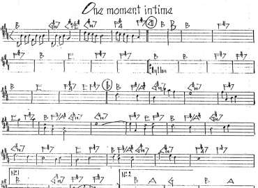 One Moment In Time sheet