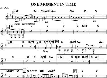 One Moment In Time sheet
