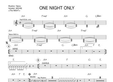 One Night Only sheet