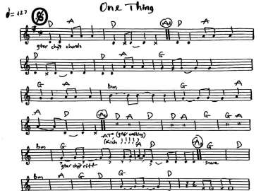 One Thing sheet
