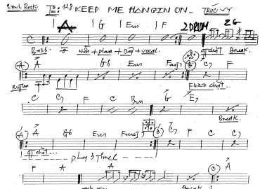 Keep me hangin on sheet