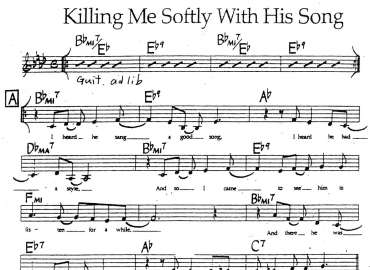 Killing me softly with his song sheet