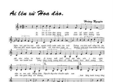 Ai lên xứ hoa đào sheet có lời