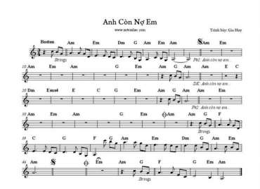 Anh còn nợ em sheet có lời