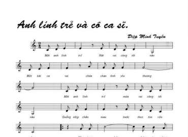 Anh lính trẻ và cô ca sĩ sheet có lời