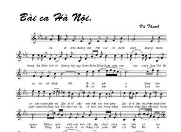 Bài Ca Hà Nội sheet có lời