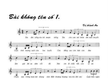 Bài Không Tên Số 1 sheet có lời