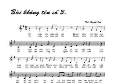 Bài Không Tên Số 3 sheet có lời