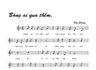 Bóng Ai Qua Thềm sheet có lời
