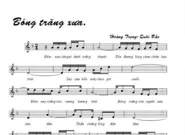 Bóng Trăng Xưa sheet có lời
