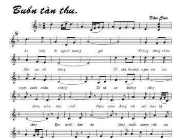 Buồn Tàn Thu sheet có lời