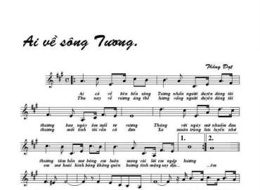 Ai về sông Tương sheet có lời