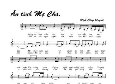 Ân tình mẹ cha sheet có lời