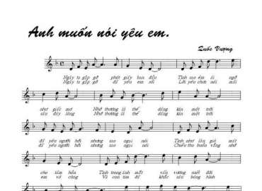 Anh muốn nói yêu em sheet có lời