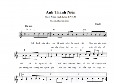 Anh thanh niên sheet có lời