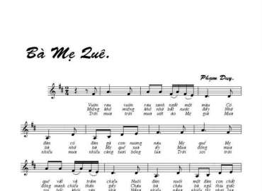 Bà Mẹ Quê sheet có lời