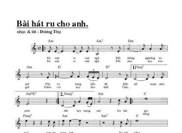 Bài Hát Ru Cho Anh sheet có lời