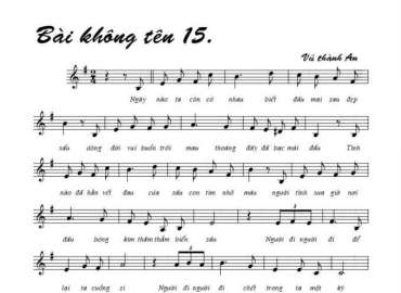 Bài Không Tên Số 15 sheet có lời