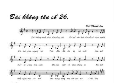 Bài Không Tên Số 26 sheet có lời