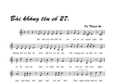 Bài Không Tên Số 27 sheet có lời
