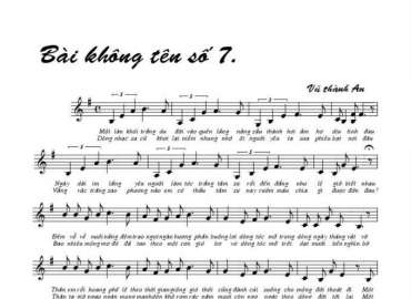 Bài Không Tên Số 7 sheet có lời