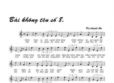 Bài Không Tên Số 8 sheet có lời
