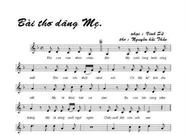 Bài Thơ Dâng Mẹ sheet có lời