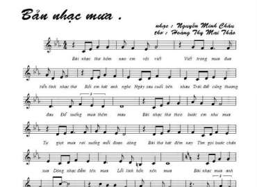 Bản Nhạc Mưa sheet có lời