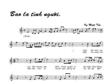 Bao La Tình Người sheet có lời