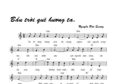 Bầu Trời Quê Hương Ta sheet có lời