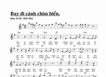 Bay Đi Cánh Chim Biển sheet có lời