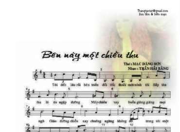 Bên Này Một Chiều Thu sheet có lời