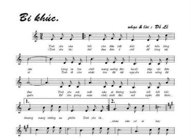 Bi Khúc sheet có lời