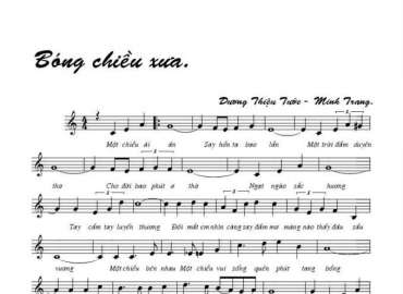 Bóng Chiều Xưa sheet có lời