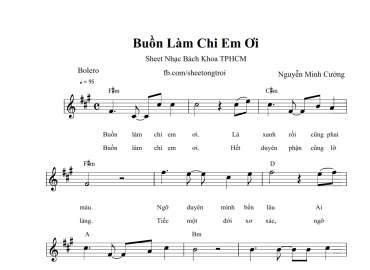 Buồn Làm Chi Em Ơi sheet có lời