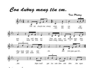 Con đường mang tên em sheet có lời