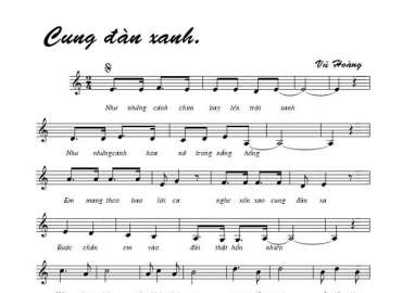 Cung đàn xanh sheet có lời