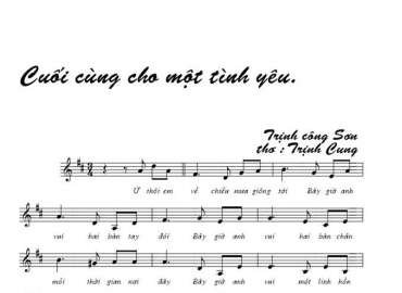 Cuối cùng cho một tình yêu sheet có lời