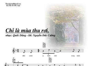 Chỉ là mùa thu rơi sheet có lời