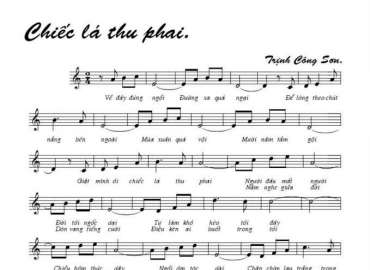 Chiếc lá thu phai sheet có lời